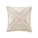 DecorBites™ Boho Beige White Tufted Tassel Pillow Cover Set