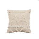 DecorBites™ Boho Beige White Tufted Tassel Pillow Cover Set