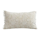 Boho beige & yellow linen cotton pillow cover living room decor