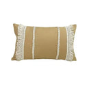 Boho beige & yellow linen cotton pillow cover living room decor