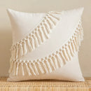 Boho beige & yellow linen cotton pillow cover living room decor