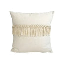 Boho beige & yellow linen cotton pillow cover living room decor