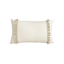 Boho beige & yellow linen cotton pillow cover living room decor