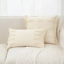 Boho beige & yellow linen cotton pillow cover living room decor