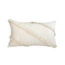 Boho beige & yellow linen cotton pillow cover living room decor