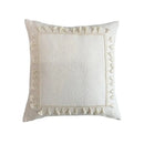 Boho beige & yellow linen cotton pillow cover living room decor
