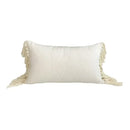 Boho beige & yellow linen cotton pillow cover living room decor