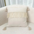 Boho beige & yellow linen cotton pillow cover living room decor