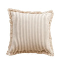 Boho beige & yellow linen cotton pillow cover living room decor