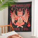 DecorBites™ Cat Baphomeow Tapestry: Boho Witchcraft Moon Star Decor for Home & Dorm Room
