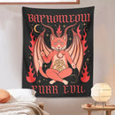 DecorBites™ Cat Baphomeow Tapestry: Boho Witchcraft Moon Star Decor for Home & Dorm Room
