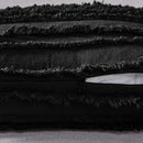Boho black tassel striped pillow covers living room decor