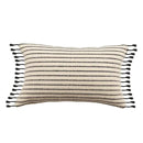 Boho black & white jacquard flower pillow case living room decor