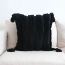 DecorBites™ Boho Beige White Tufted Tassel Cushion Cover Linen Cotton Embroidered Pillow Case