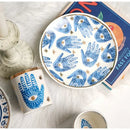 DecorBites™ Bright Eyes Ceramic Dinner Plate Set, 8" Boho Art Salad Dessert Plate