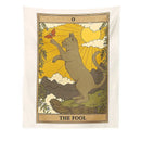 DecorBites™ Cat Divination Tarot Card Tapestry Moon Phase Wall Hanging Décor