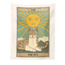 DecorBites™ Cat Divination Tarot Card Tapestry Moon Phase Wall Hanging Décor