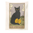 DecorBites™ Cat Divination Tarot Card Tapestry Moon Phase Wall Hanging Décor
