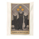 DecorBites™ Cat Divination Tarot Card Tapestry Moon Phase Wall Hanging Décor