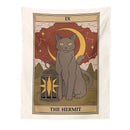DecorBites™ Cat Divination Tarot Card Tapestry Moon Phase Wall Hanging Décor