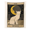 DecorBites™ Cat Divination Tarot Card Tapestry Moon Phase Wall Hanging Décor
