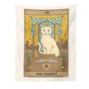 DecorBites™ Cat Divination Tarot Card Tapestry Moon Phase Wall Hanging Décor