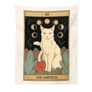 DecorBites™ Cat Divination Tarot Card Tapestry Moon Phase Wall Hanging Décor