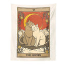 DecorBites™ Cat Divination Tarot Card Tapestry Moon Phase Wall Hanging Décor