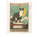 DecorBites™ Cat Divination Tarot Card Tapestry Moon Phase Wall Hanging Décor