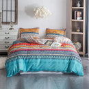 DecorBites™ Boho Chic Stripe Bedding Set with Pillowcase - Ultra-Soft Microfiber Quilt Cover
