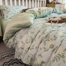 Boho cotton printed cream floral bedding set – bedroom duvet cover