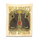 DecorBites™ Cat Hearts Tapestry Wall Hanging for Boho Home Decor