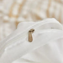 DecorBites™ Boho Stripe Furball Duvet Set: High-Quality King Size Bedding with Tassels