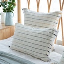 Boho cream & black handmade cotton woven cushion living room pillow