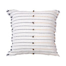 Boho cream & black handmade cotton woven cushion living room pillow