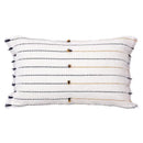 Boho cream & black handmade cotton woven cushion living room pillow