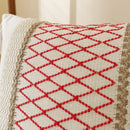 Boho cream & black woven cushion cover living room tasseled pillow
