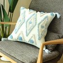 DecorBites™ Boho Blue Diamond Moroccan Cushion Cover 45x45cm Home Decor