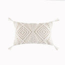 Boho cream cotton tassels cushion covers living room pillow case