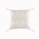 Boho cream cotton tassels cushion covers living room pillow case