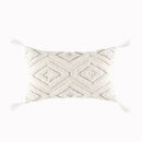 Boho cream cotton tassels cushion covers living room pillow case