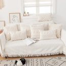 Boho cream cotton tassels cushion covers living room pillow case