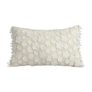 Boho cream lace floral cushion cover living room pom pom pillow