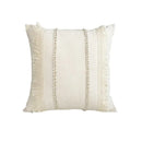 Boho cream lace floral cushion cover living room pom pom pillow