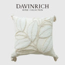 Boho cream leaf geometry tufted cushion cover living room decor