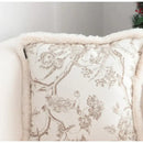 Boho cream leaf geometry tufted cushion cover living room decor