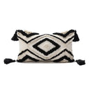 Boho diamond cushion covers – living room earthy tassel pillows