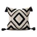Boho diamond cushion covers – living room earthy tassel pillows