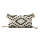 Boho diamond cushion covers – living room earthy tassel pillows