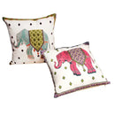 Boho ethnic flower elephant pillowcase pink & teal bedroom decor